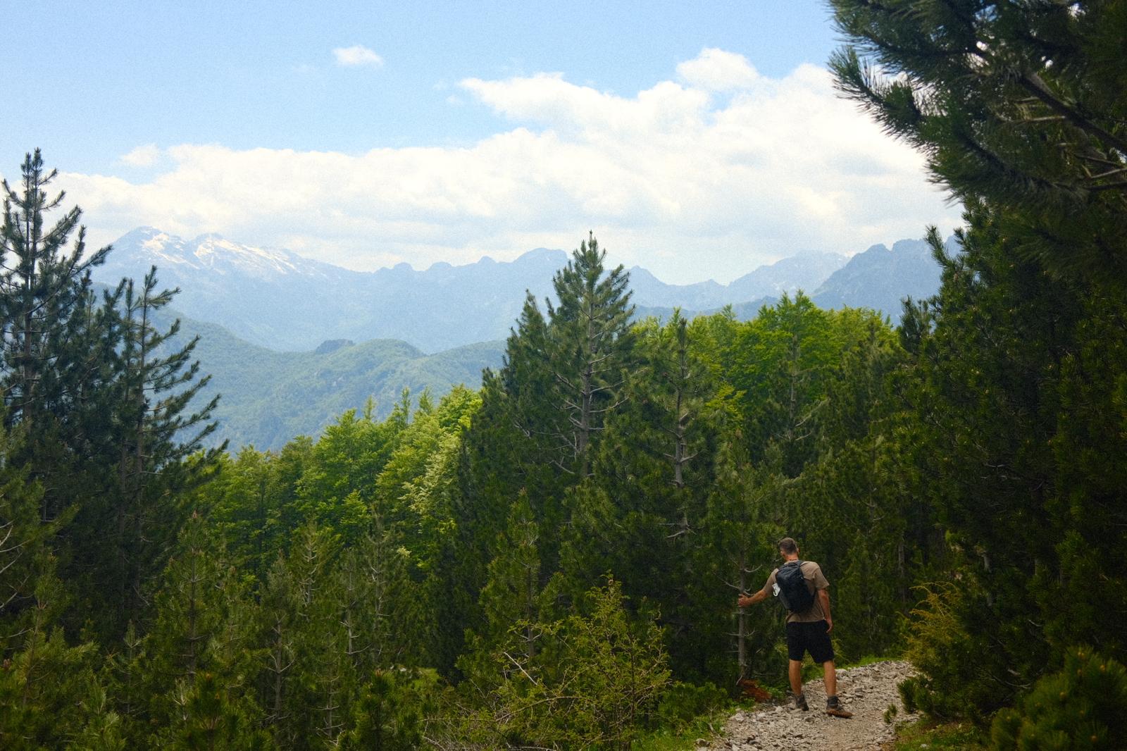 Chris hiking